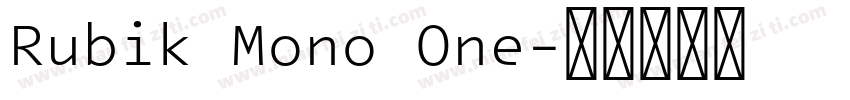 Rubik Mono One字体转换